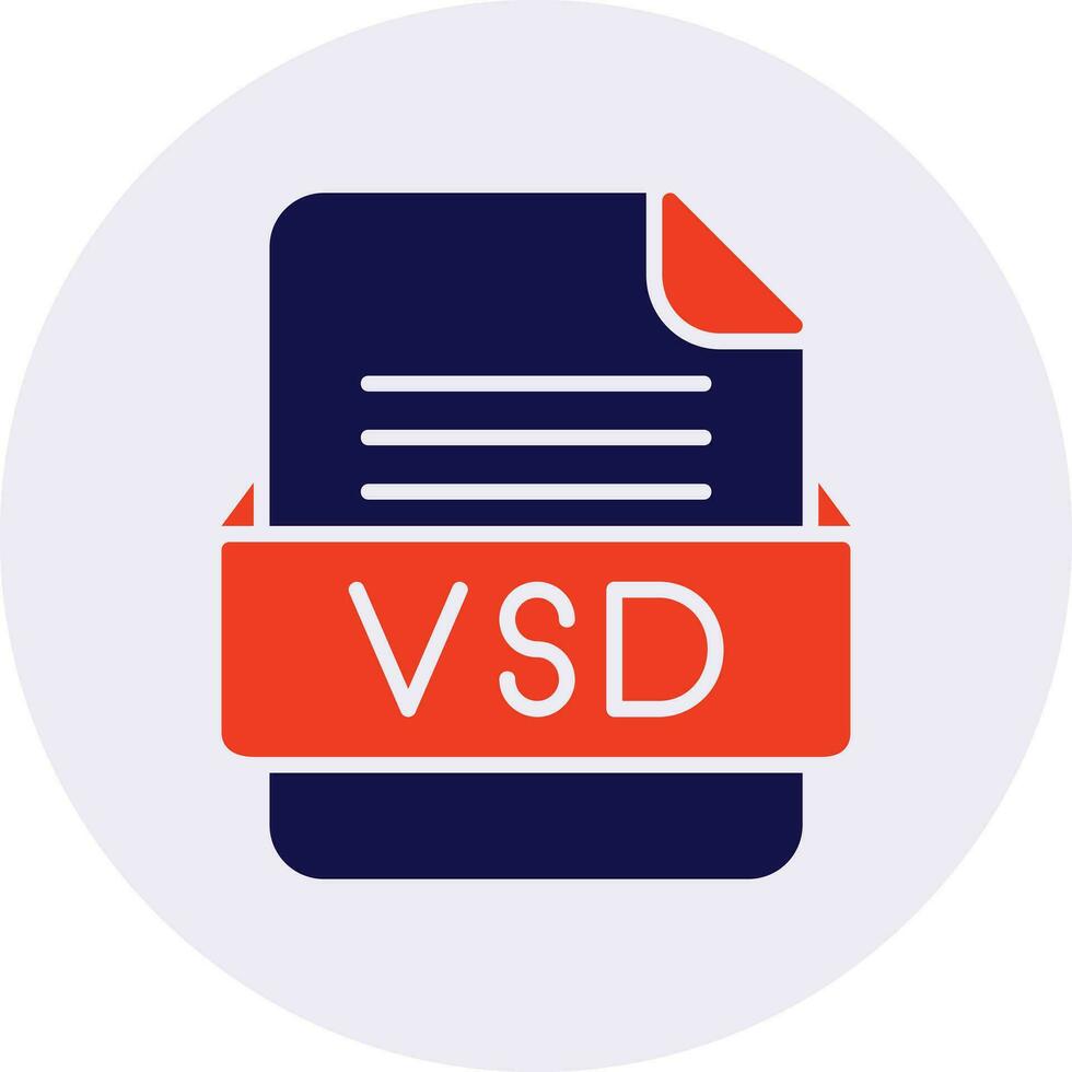 vsd archivo formato vector icono