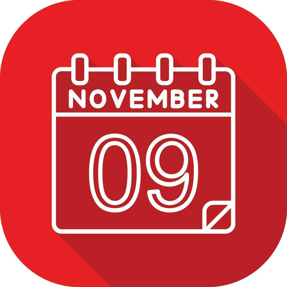 9 9 noviembre vector icono