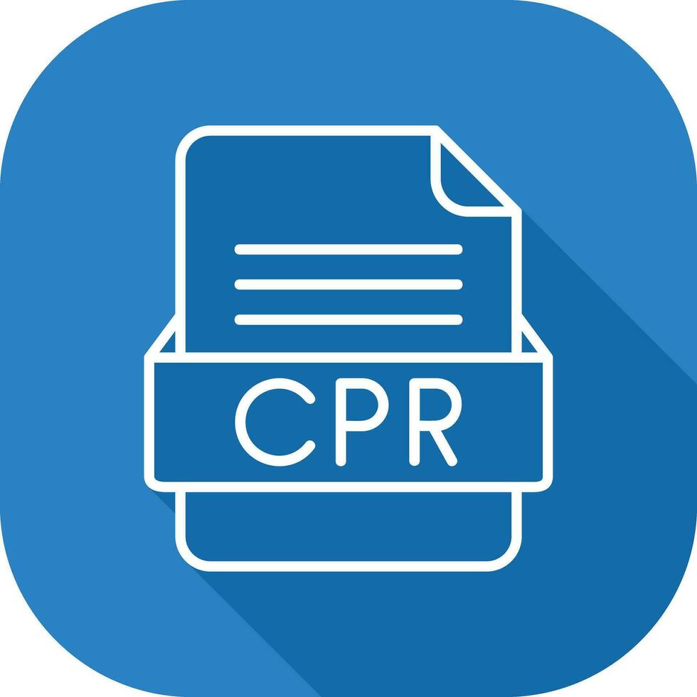 CPR File Format Vector Icon