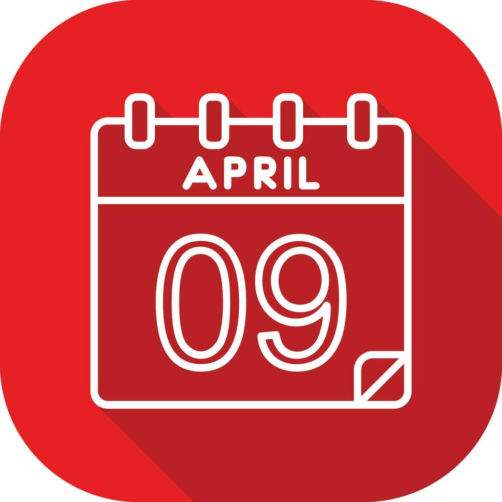 9 9 abril vector icono