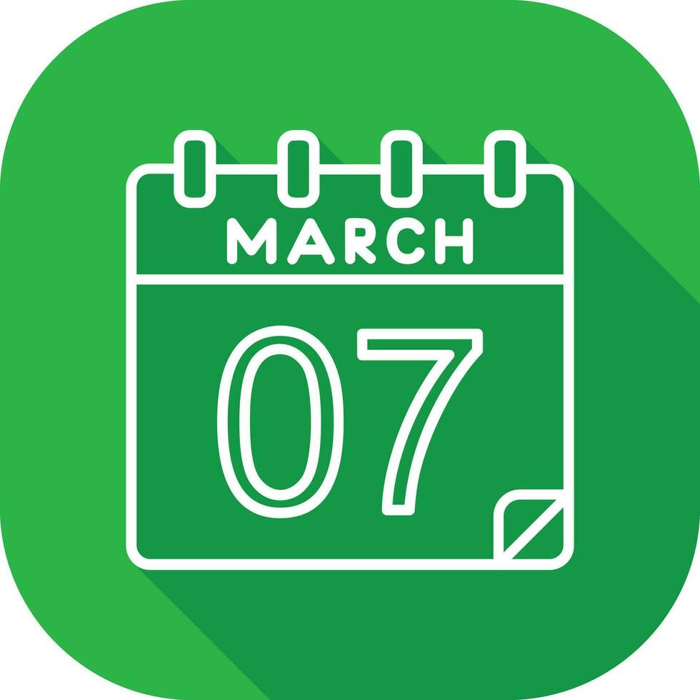 7 March Vector Icon