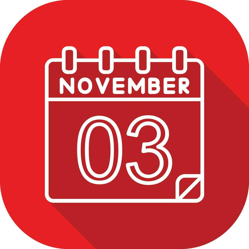 3 noviembre vector icono