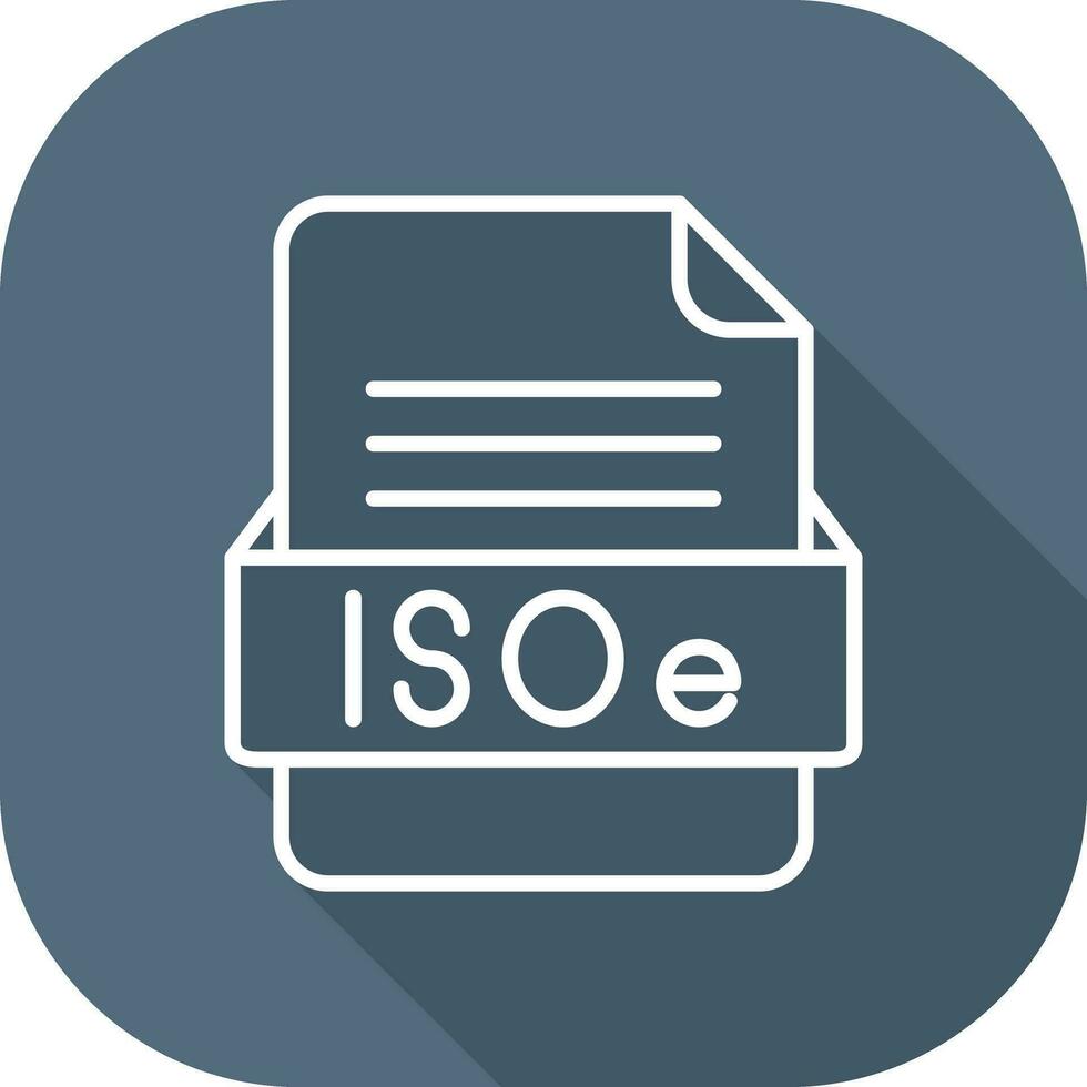 ISOe File Format Vector Icon