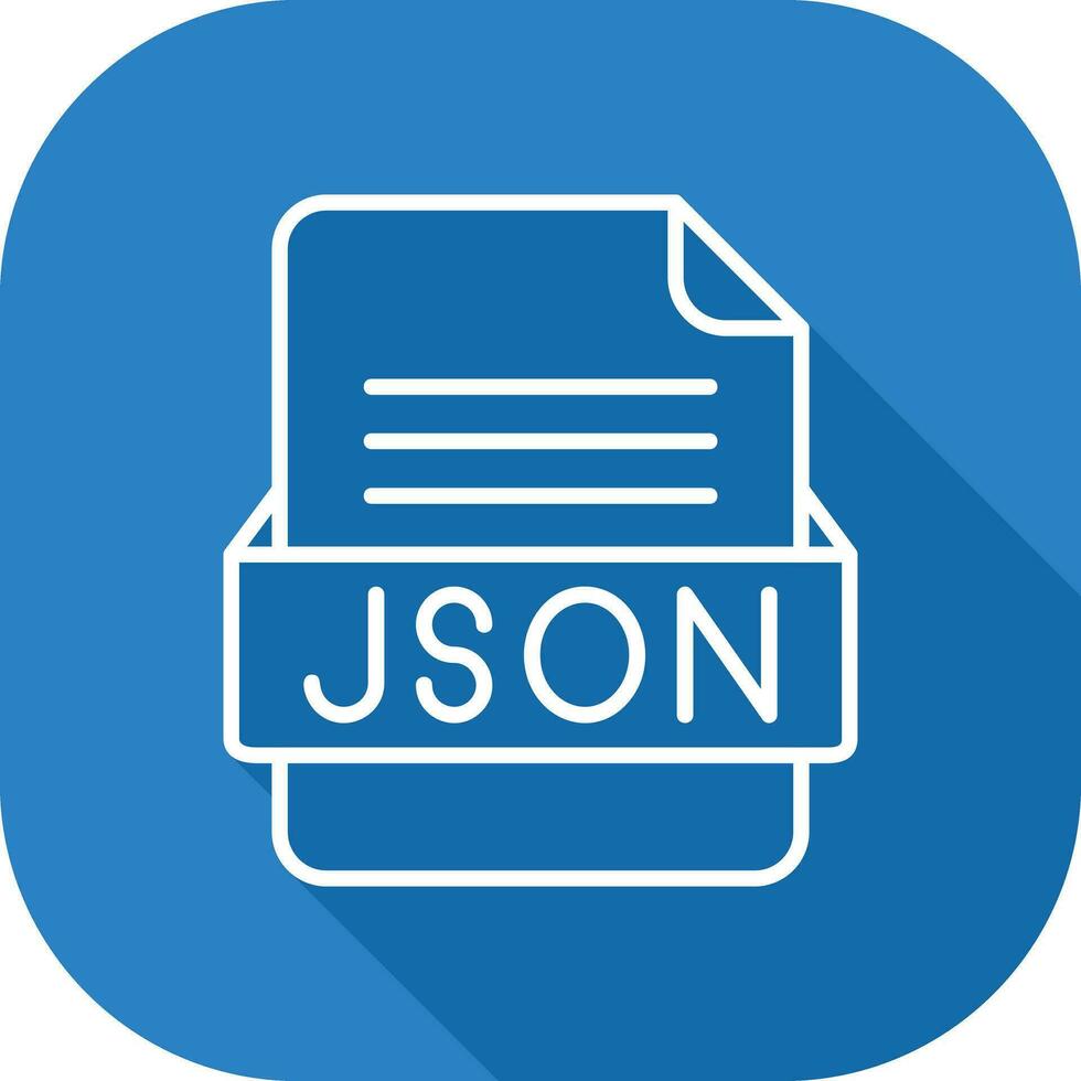 JSON File Format Vector Icon