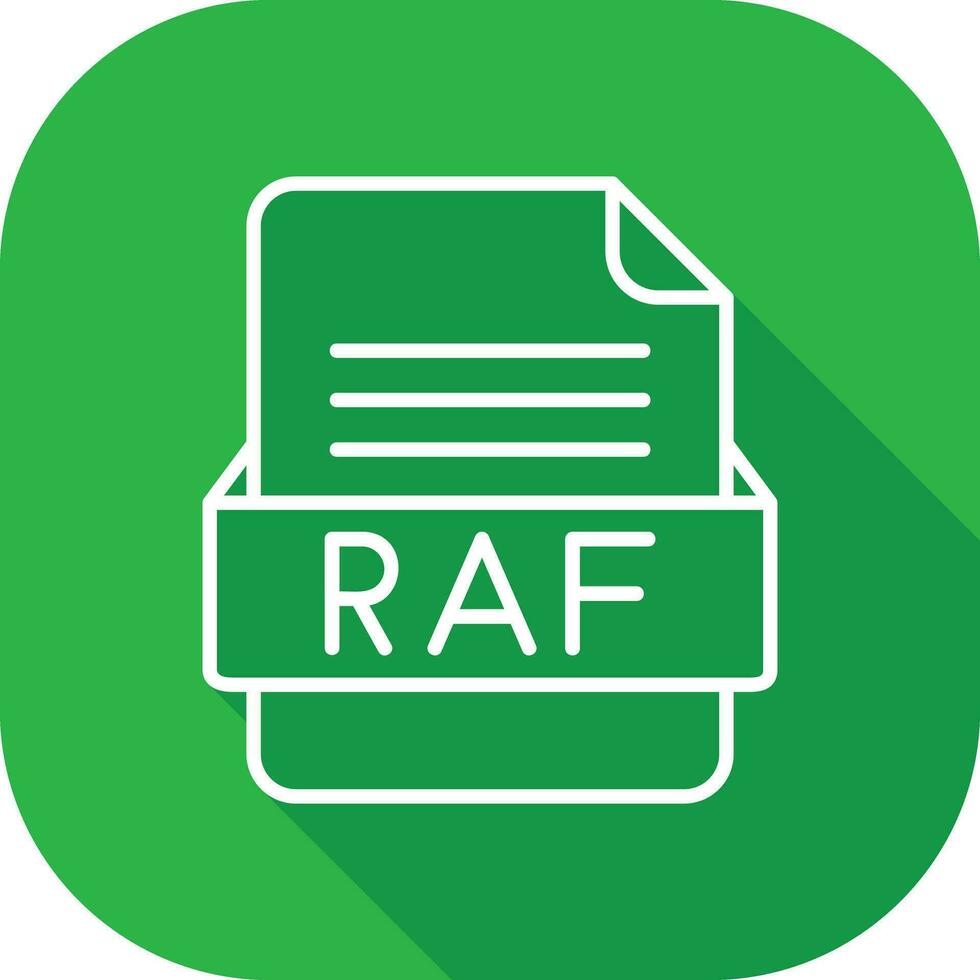 RAF File Format Vector Icon