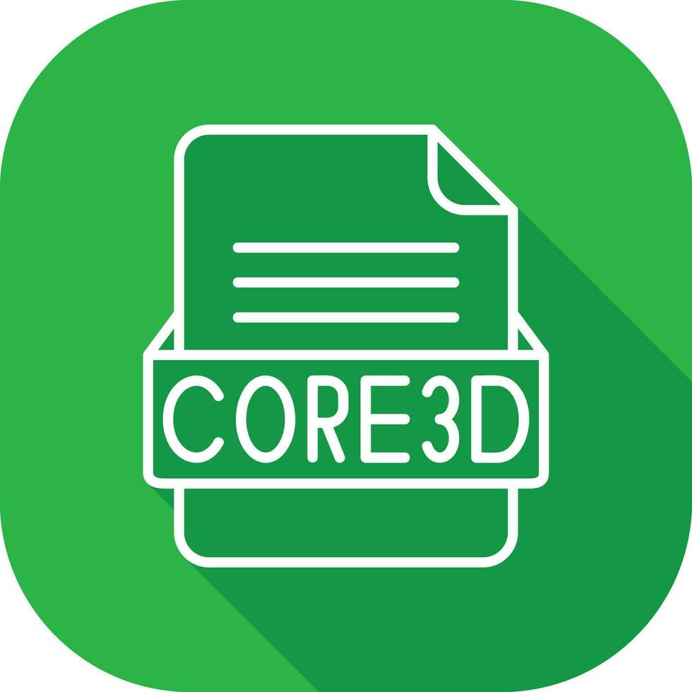 CORE3D File Format Vector Icon