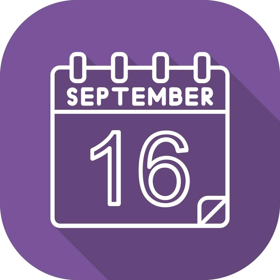 16 September Vector Icon