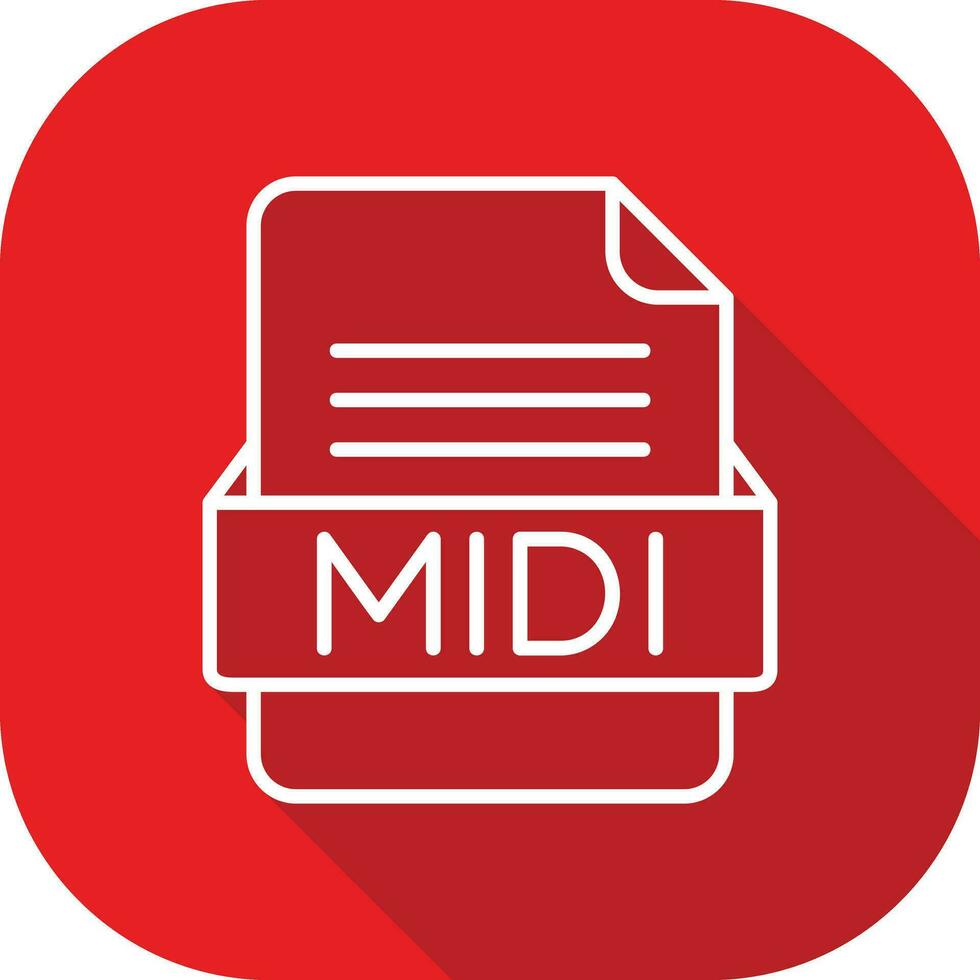 MIDI File Format Vector Icon