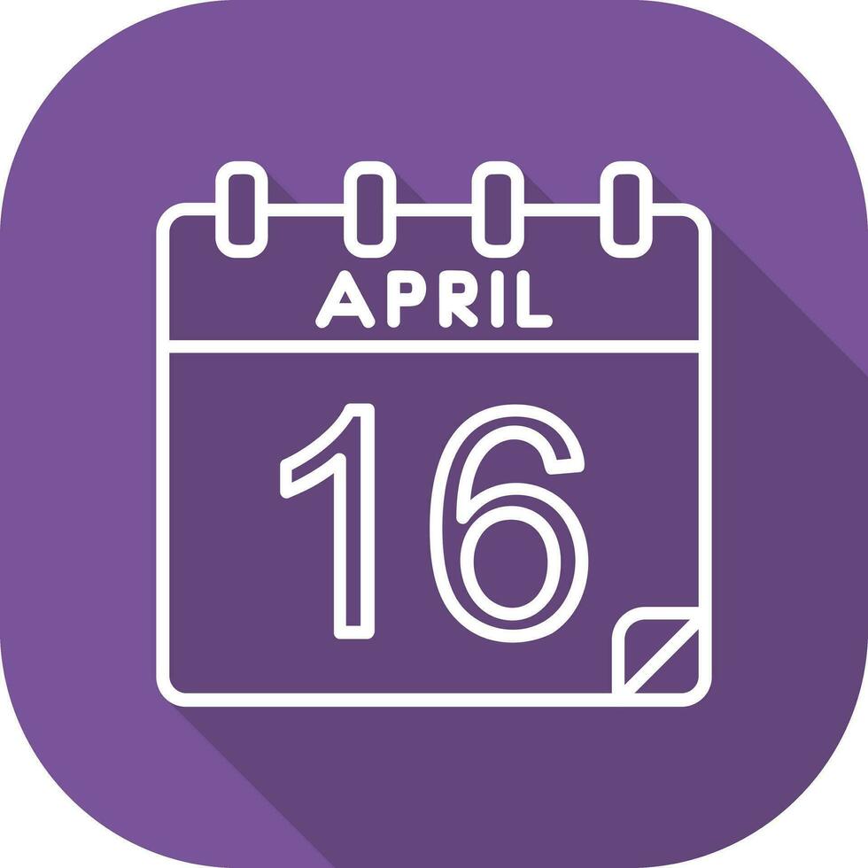 16 April Vector Icon