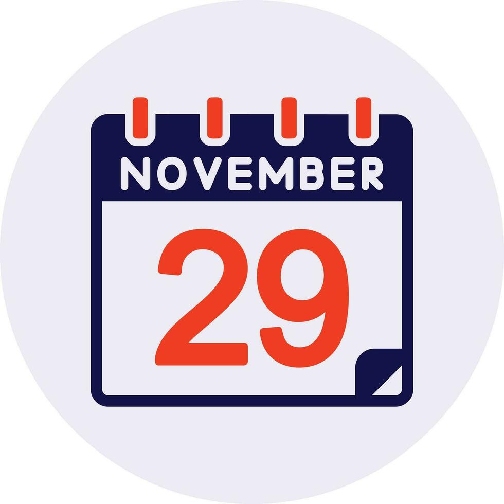 29 November Vector Icon