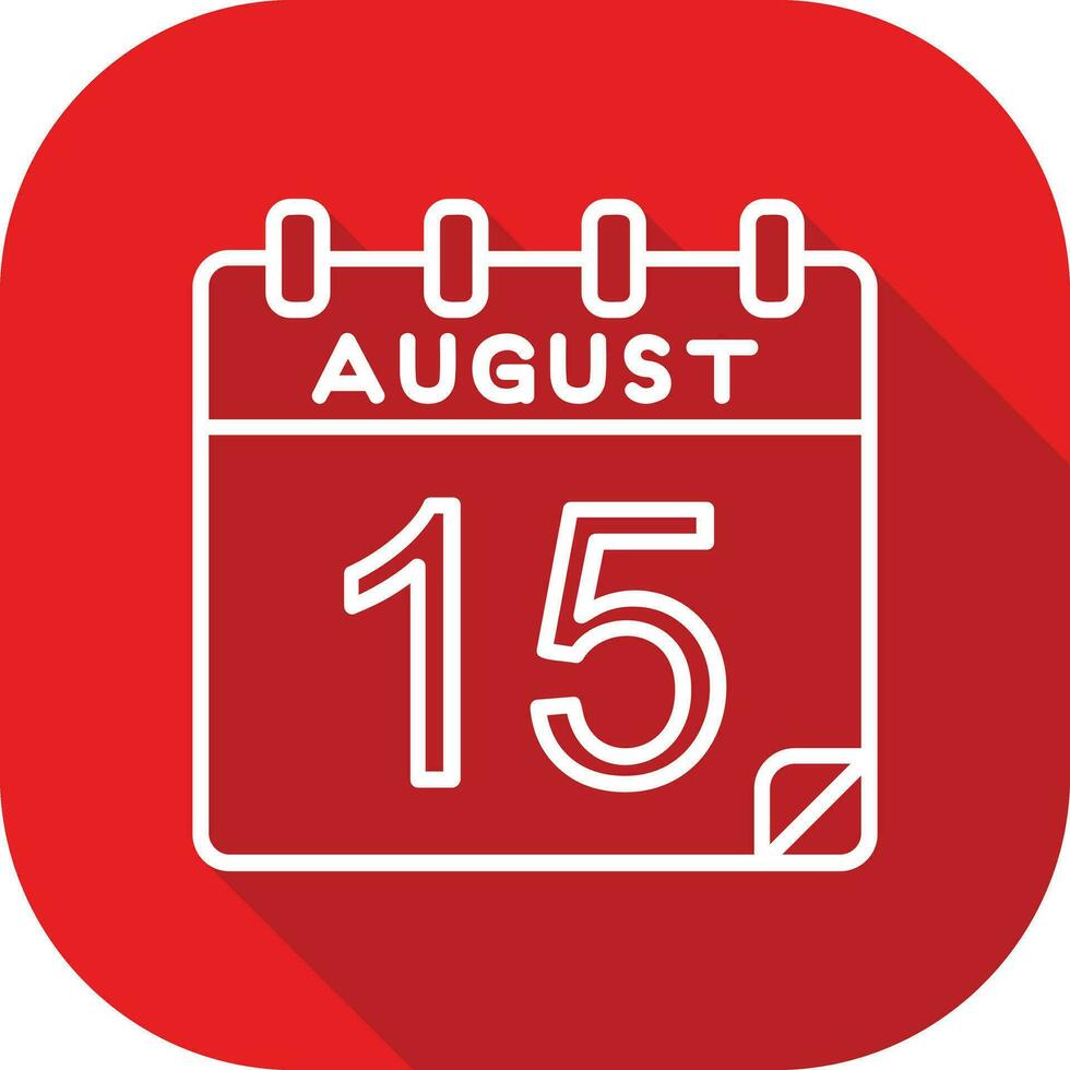 15 August Vector Icon