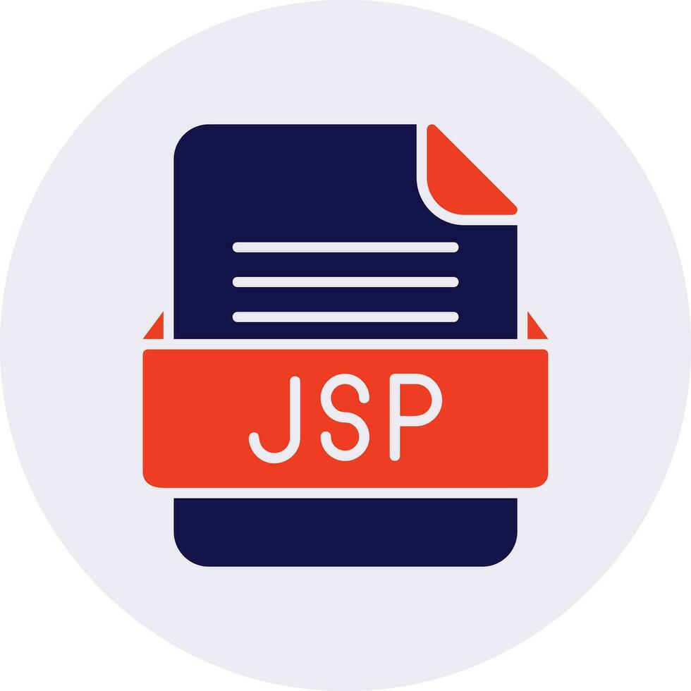 JSP File Format Vector Icon