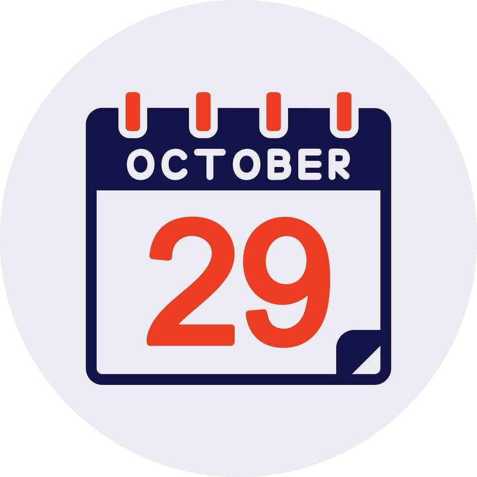 29 October Vector Icon