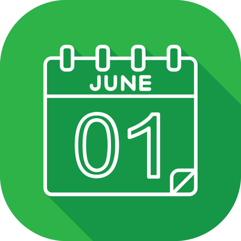 1 June Vector Icon