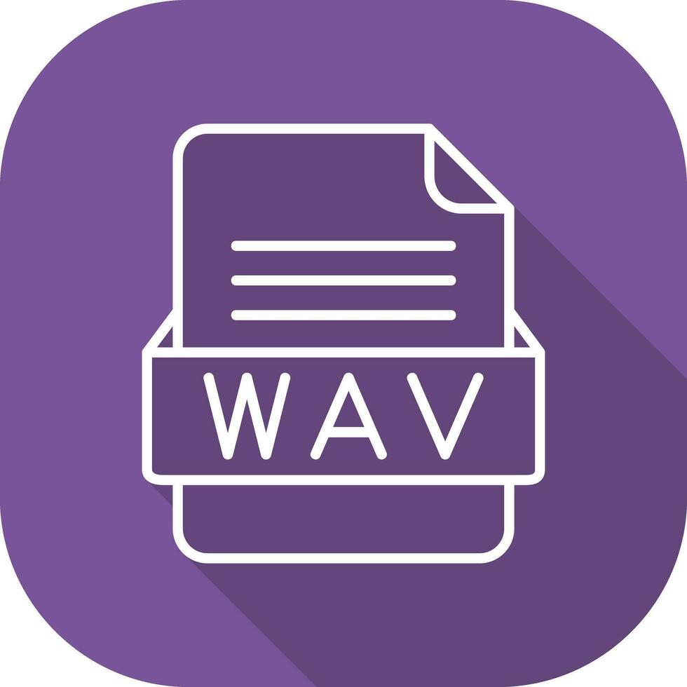 wav archivo formato vector icono