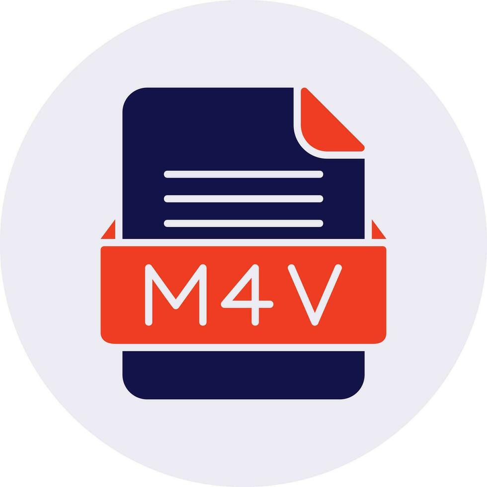 M4V File Format Vector Icon