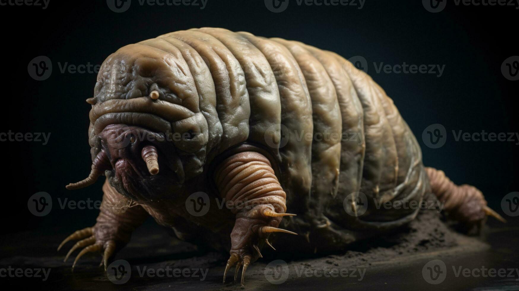 AI generative Realistic Alien snail like creature xenomorph close up photo