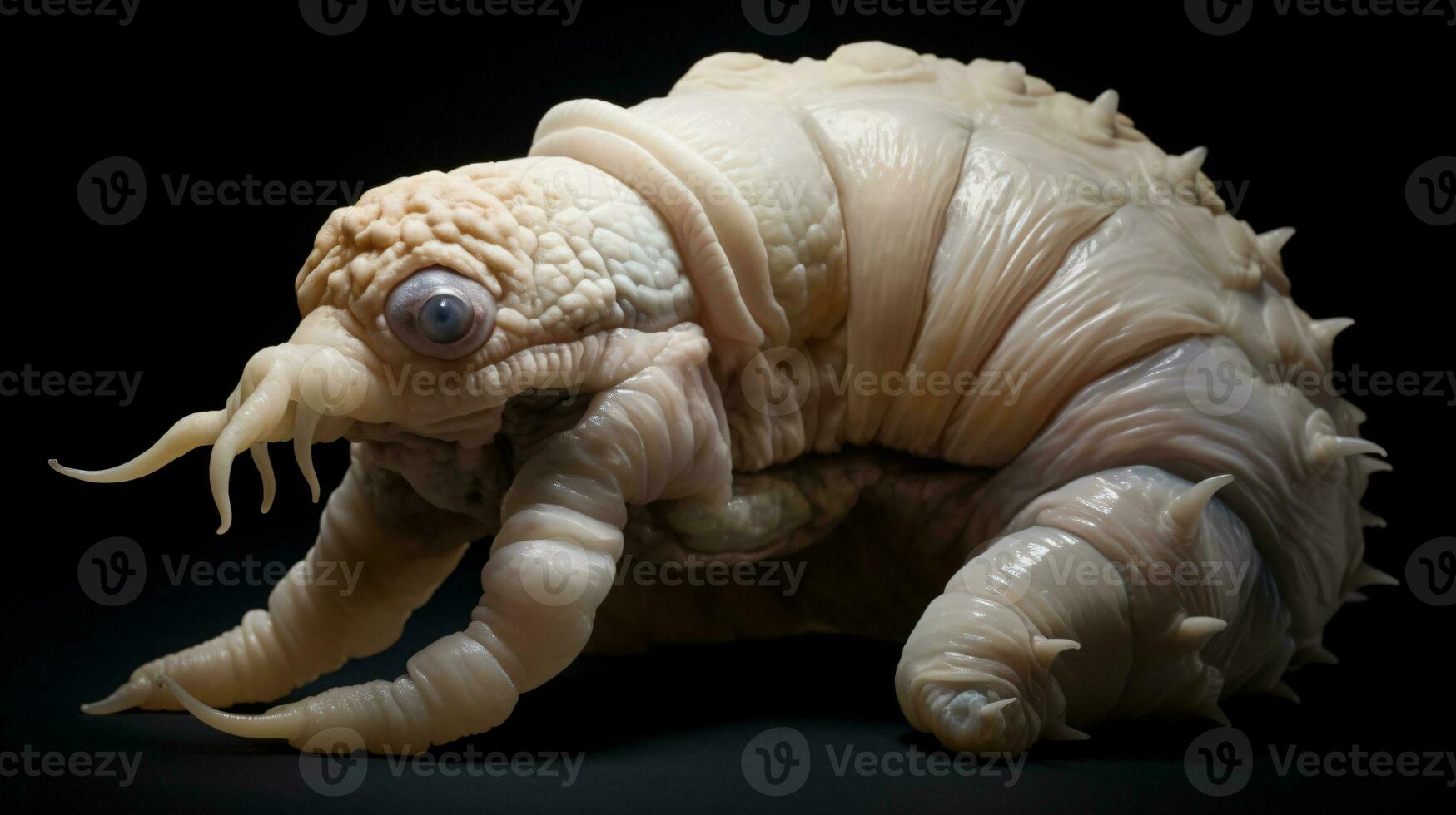 AI generative Realistic Alien snail like creature xenomorph close up photo