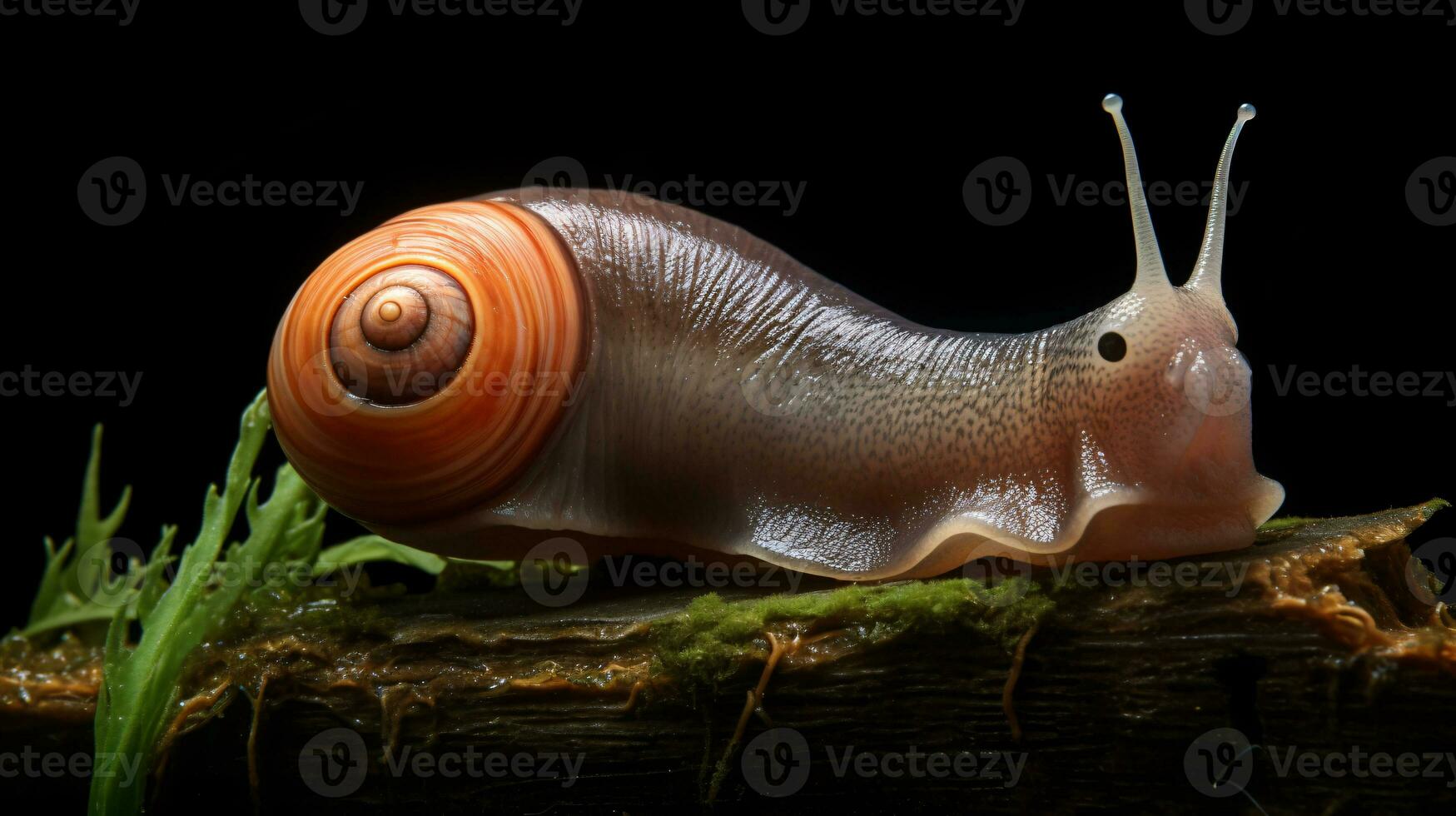 AI generative Realistic Alien snail like creature xenomorph close up photo
