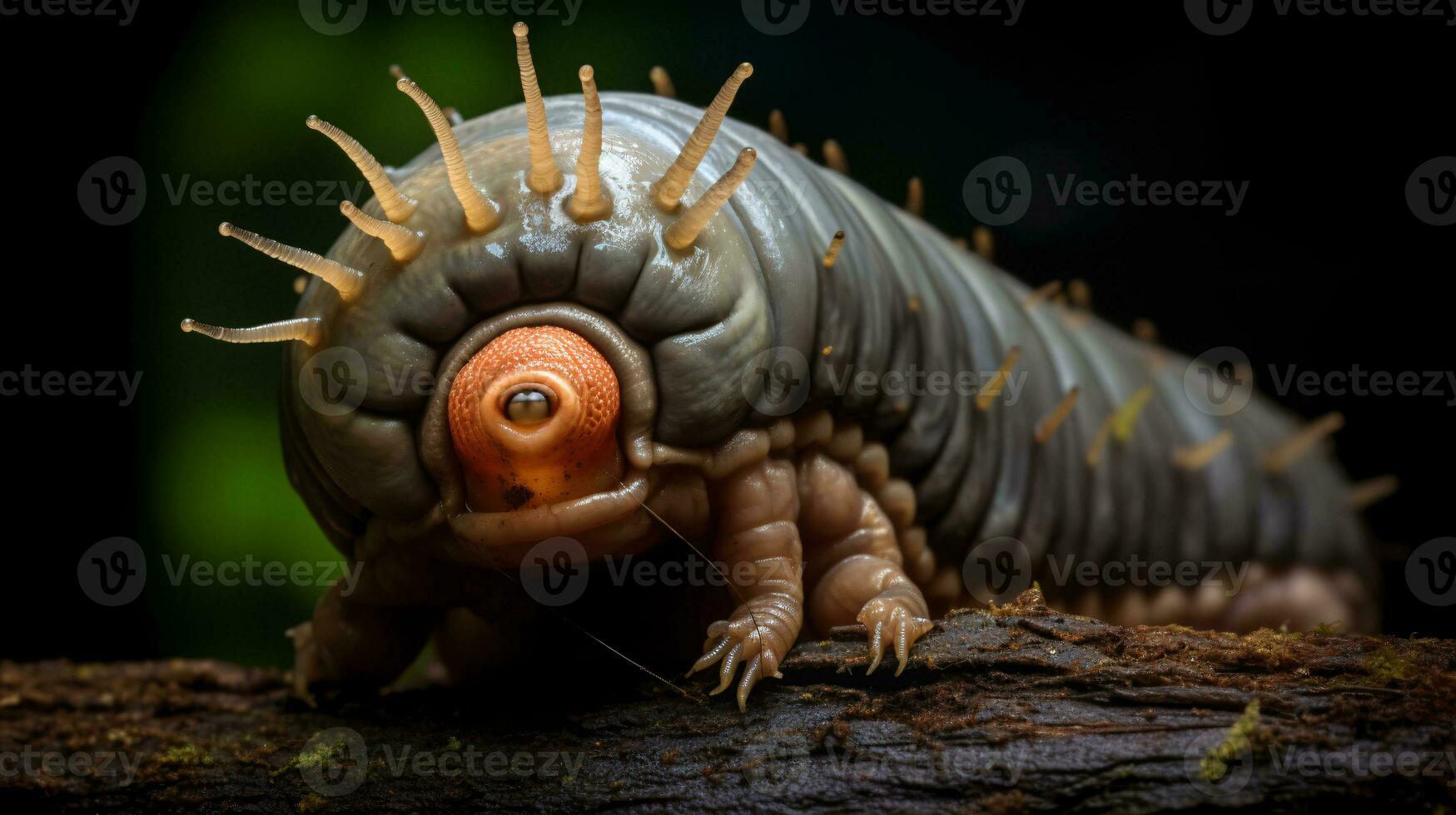 AI generative Realistic Alien snail like creature xenomorph close up photo