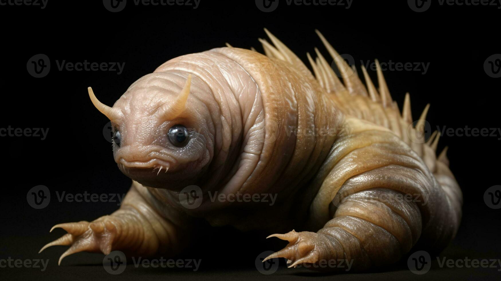 AI generative Realistic Alien snail like creature xenomorph close up photo