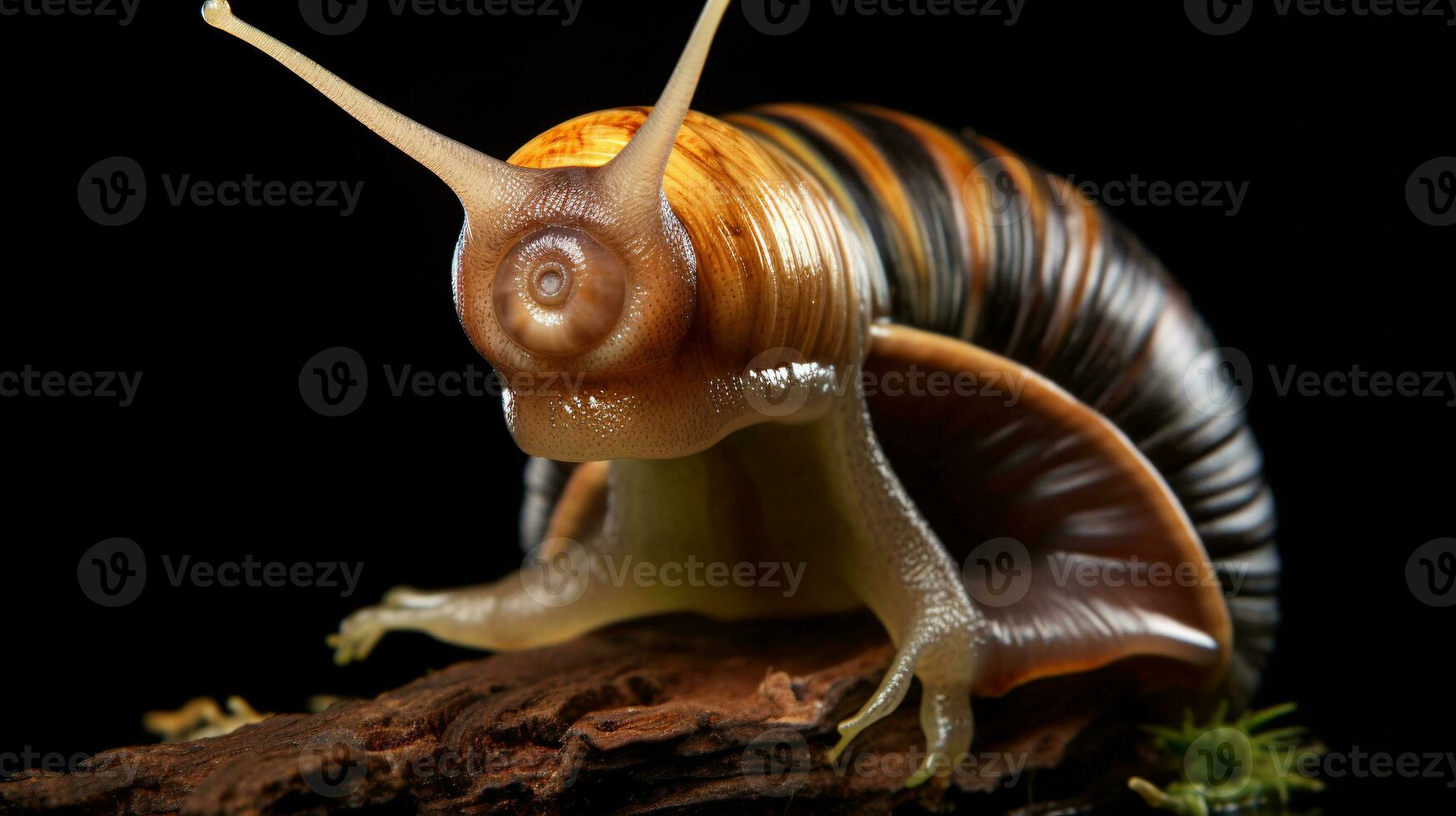 AI generative Realistic Alien snail like creature xenomorph close up photo