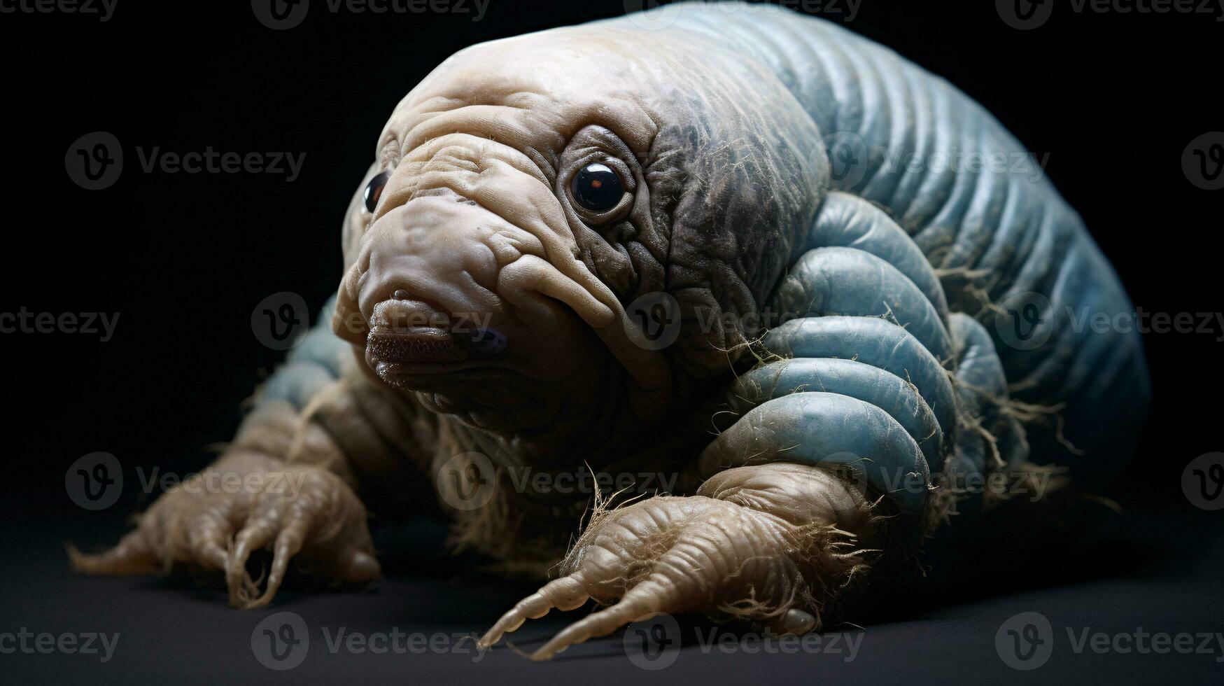 AI generative Realistic Alien snail like creature xenomorph close up photo