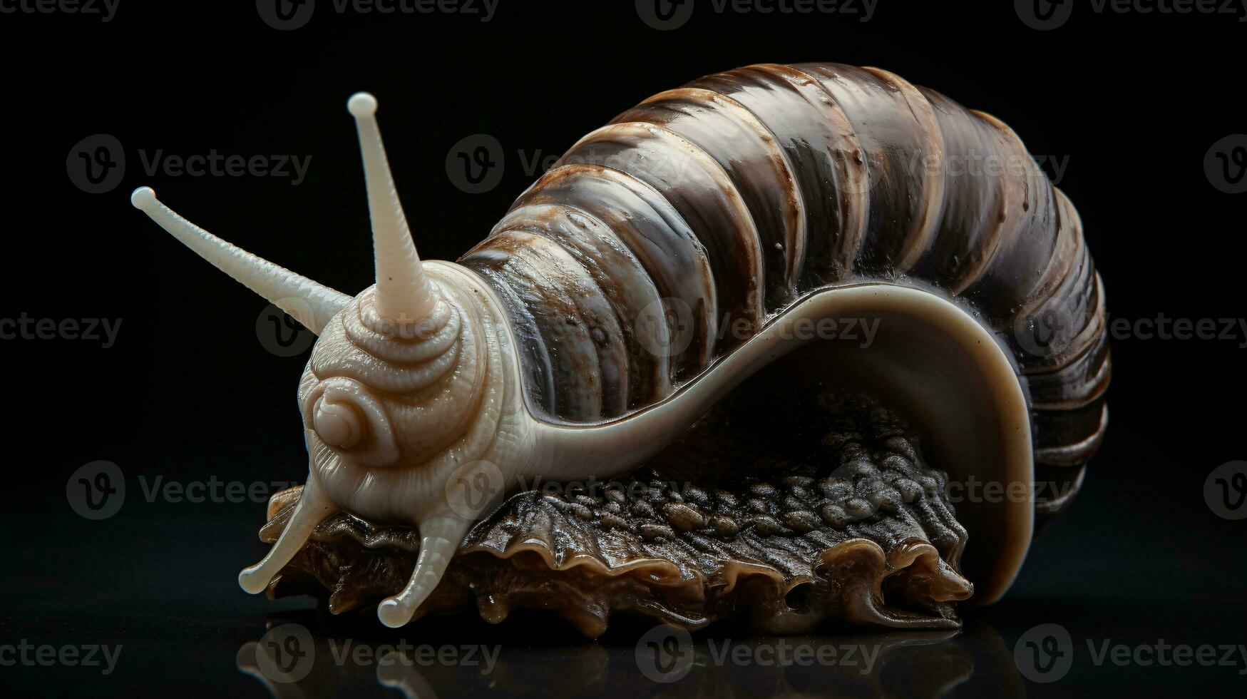 AI generative Realistic Alien snail like creature xenomorph close up photo