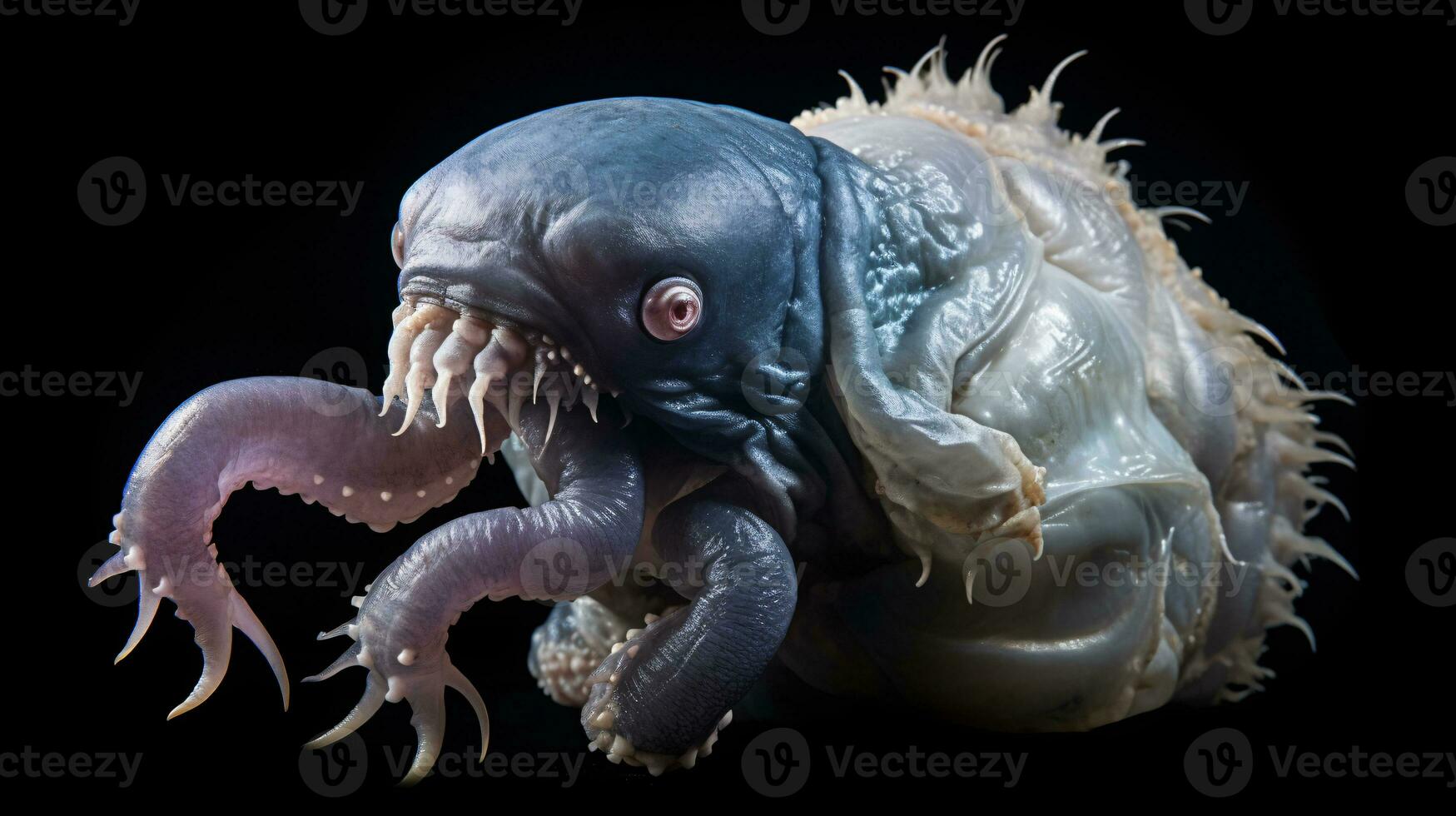 AI generative Realistic Alien snail like creature xenomorph close up photo