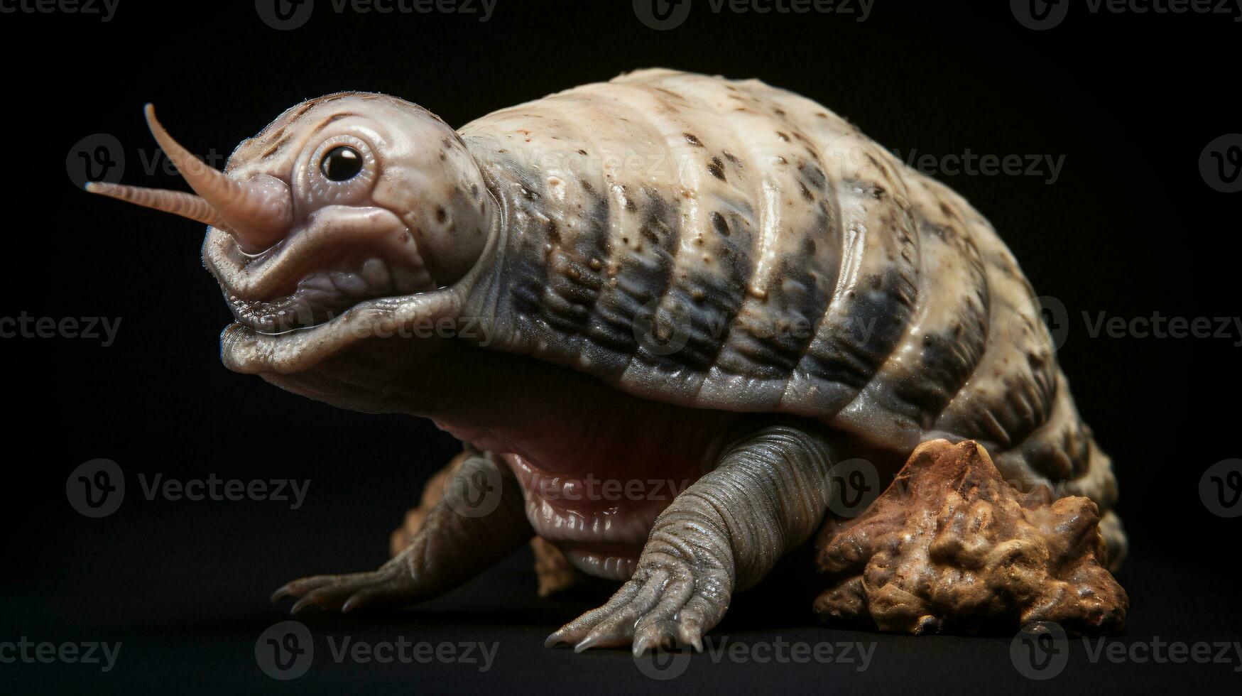 AI generative Realistic Alien snail like creature xenomorph close up photo
