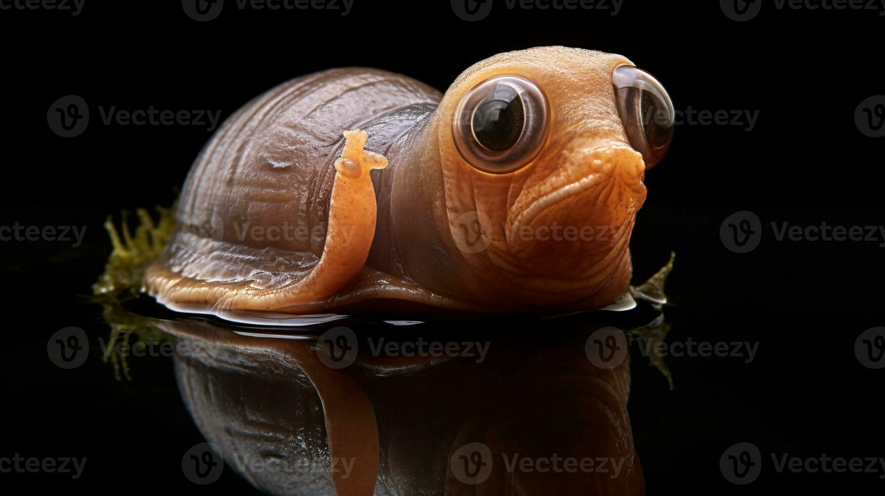 AI generative Realistic Alien snail like creature xenomorph close up photo
