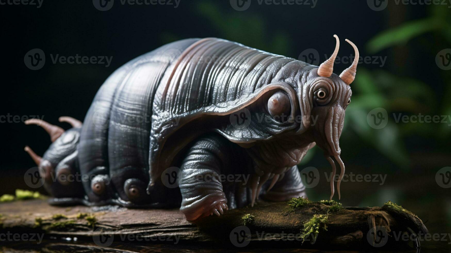 AI generative Realistic Alien snail like creature xenomorph close up photo