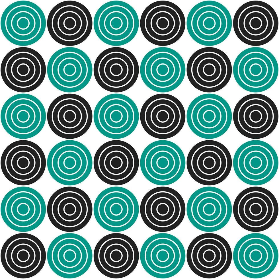 Green and black circle pattern. Circle vector seamless pattern. Decorative element, wrapping paper, wall tiles, floor tiles, bathroom tiles.