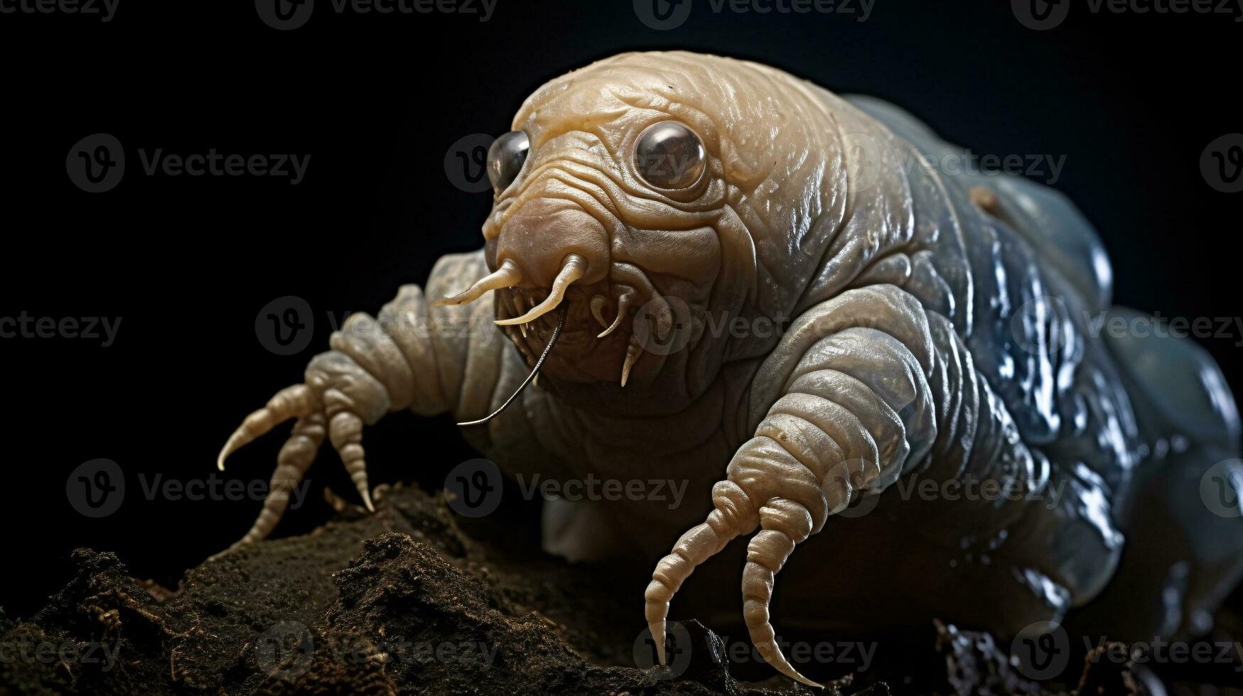 AI generative Realistic Alien snail like creature xenomorph close up photo