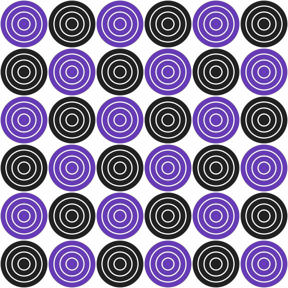 Purple and black circle pattern. Circle vector seamless pattern. Decorative element, wrapping paper, wall tiles, floor tiles, bathroom tiles.