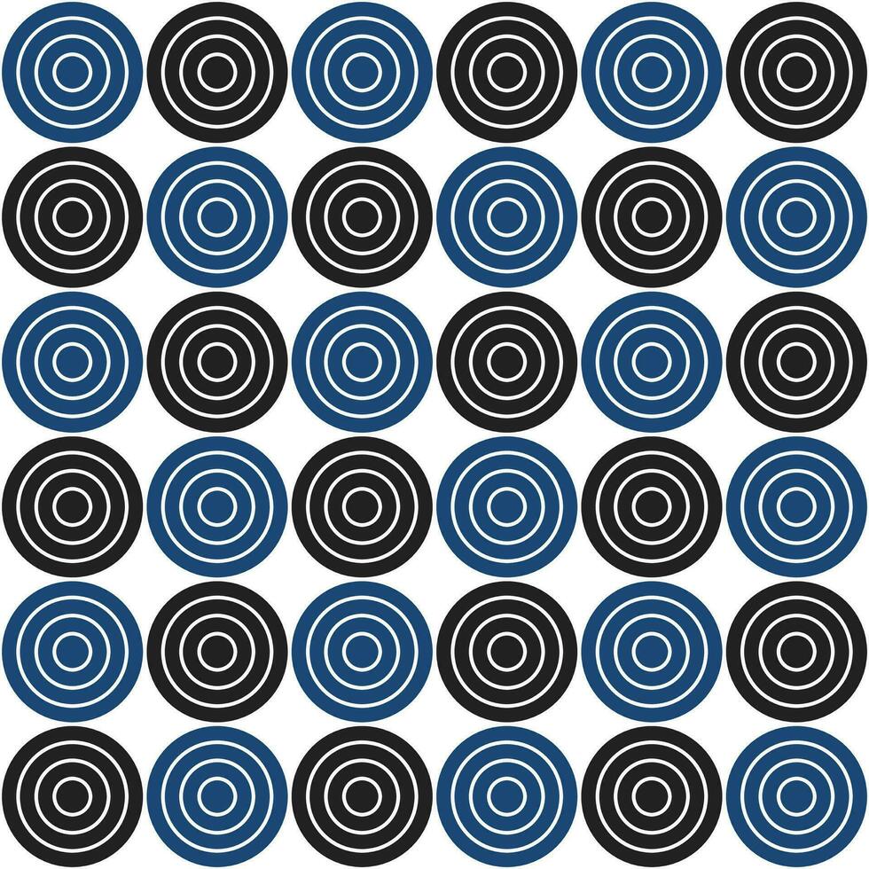 Navy blue and black circle pattern. Circle vector seamless pattern. Decorative element, wrapping paper, wall tiles, floor tiles, bathroom tiles.