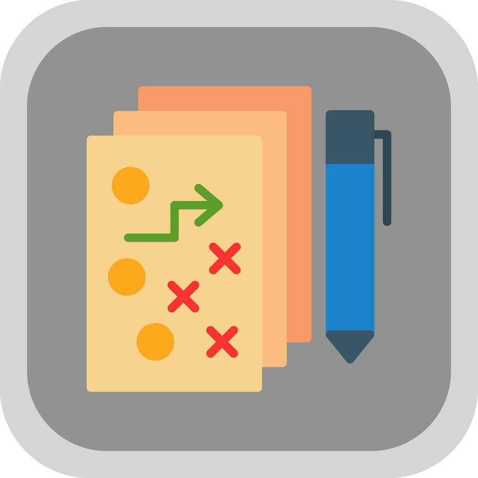 Strategic Plan Vector Icon Design