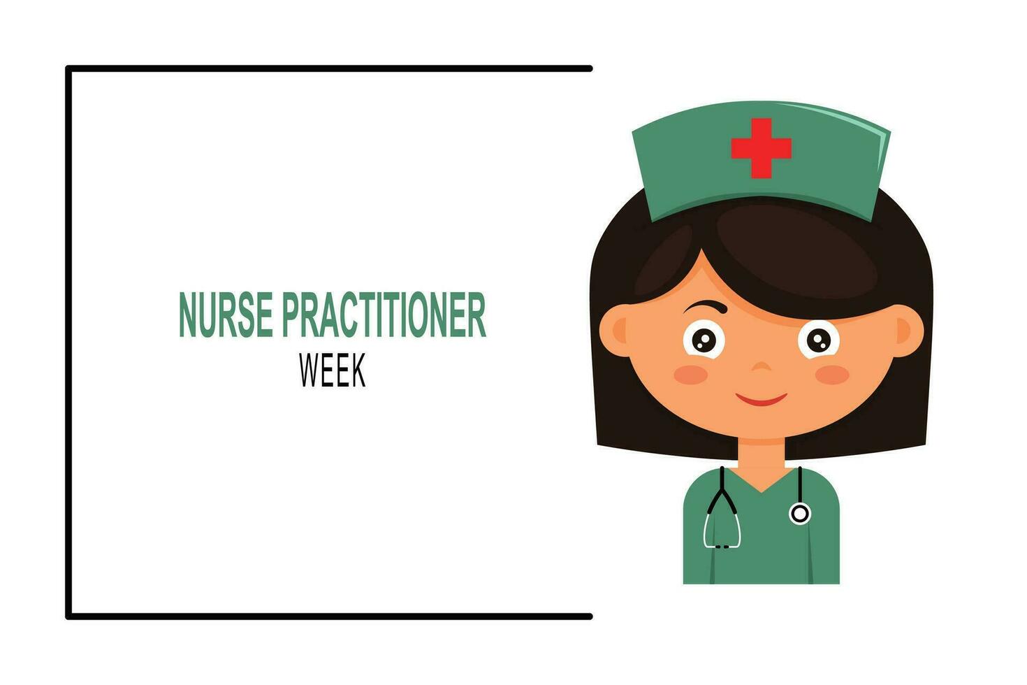 Nurse Practitioner Week background. vector