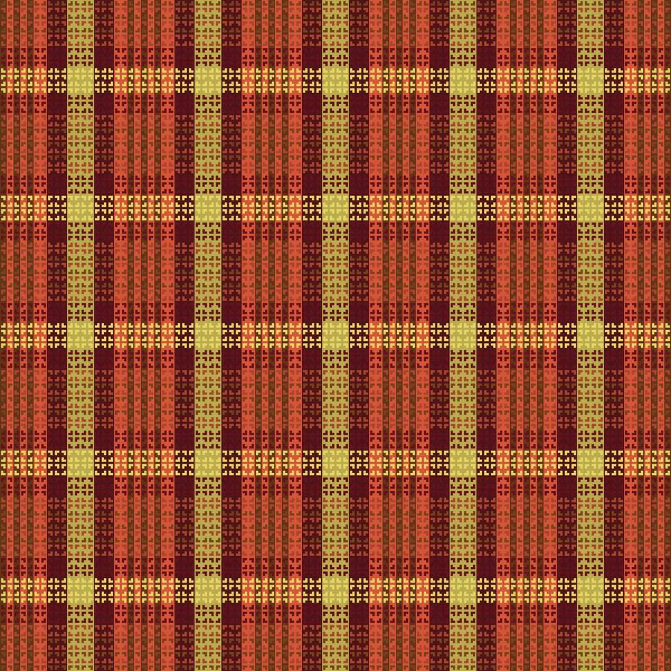 Tartan plaid pattern with texture and coffee color. vector
