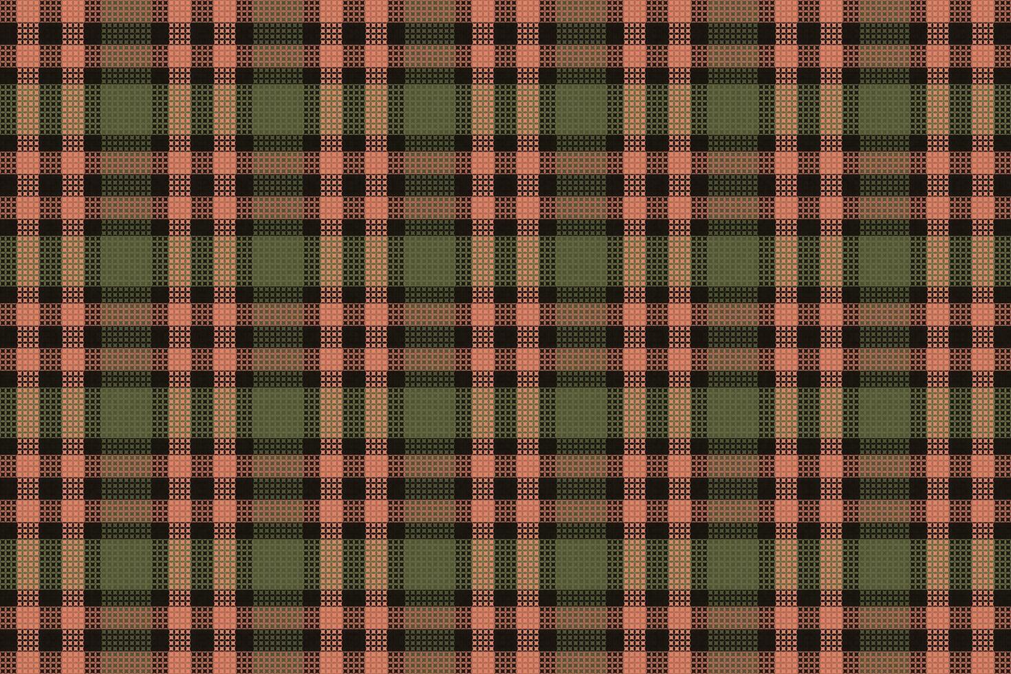 Tartan plaid pattern with texture and coffee color. vector