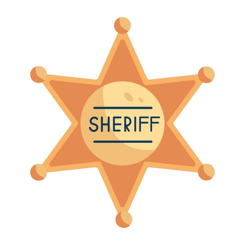 insignia de sheriff de moda vector