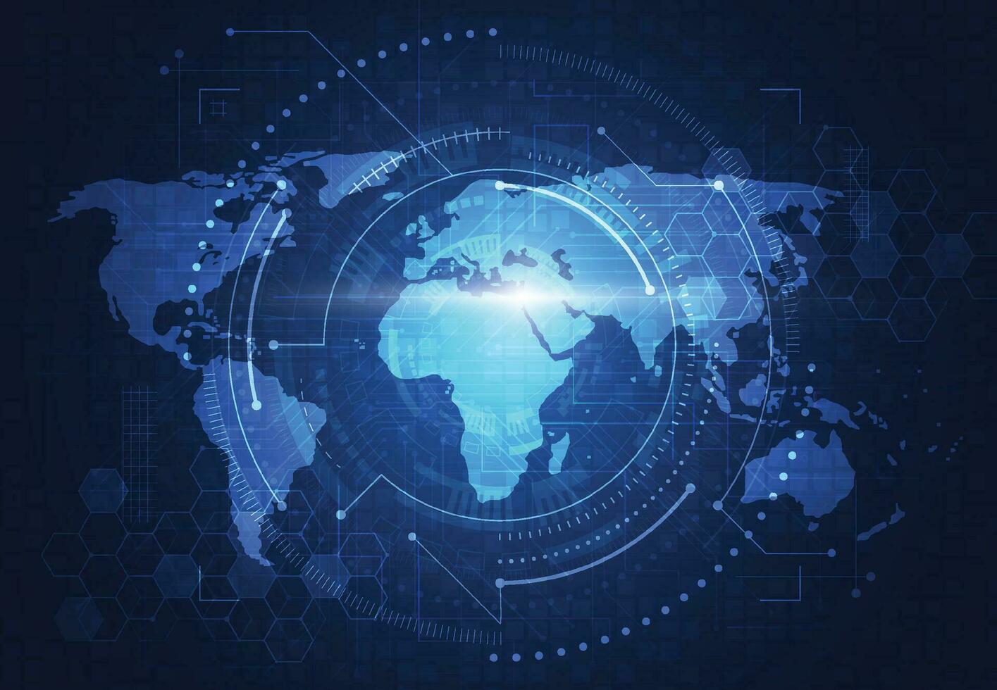 Global network connection. World map point and line composition concept of global business. Vector Illustration