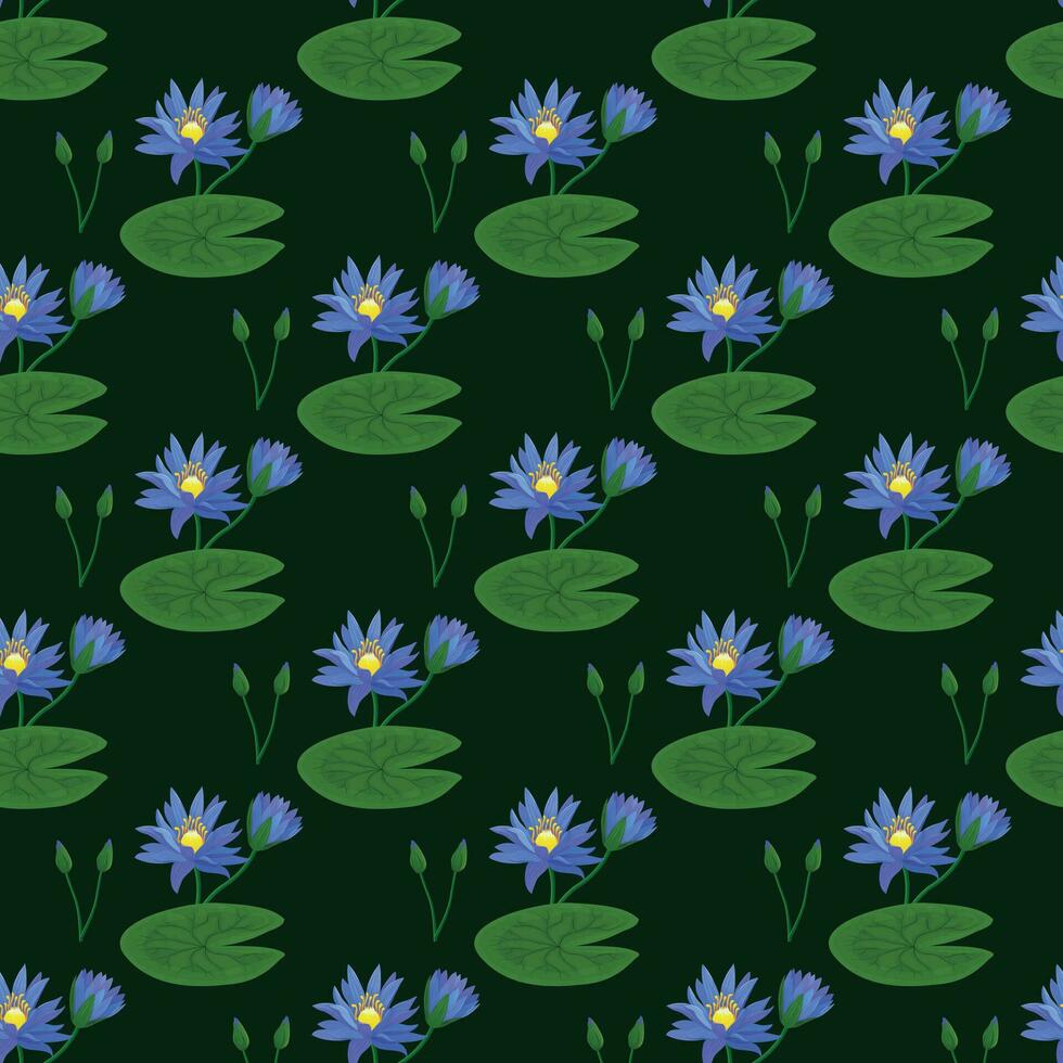 Lotus Seamless Pattern Design vector
