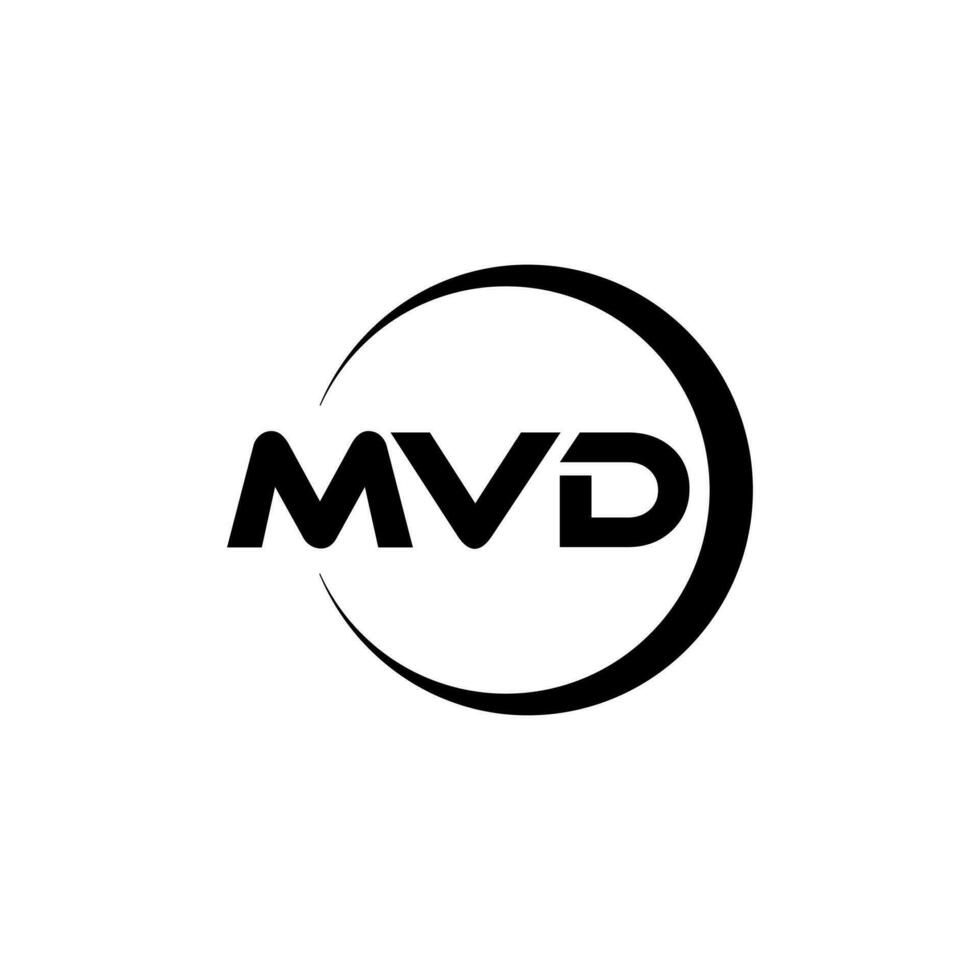 mvd letra logo diseño, inspiración para un único identidad. moderno elegancia y creativo diseño. filigrana tu éxito con el sorprendentes esta logo. vector