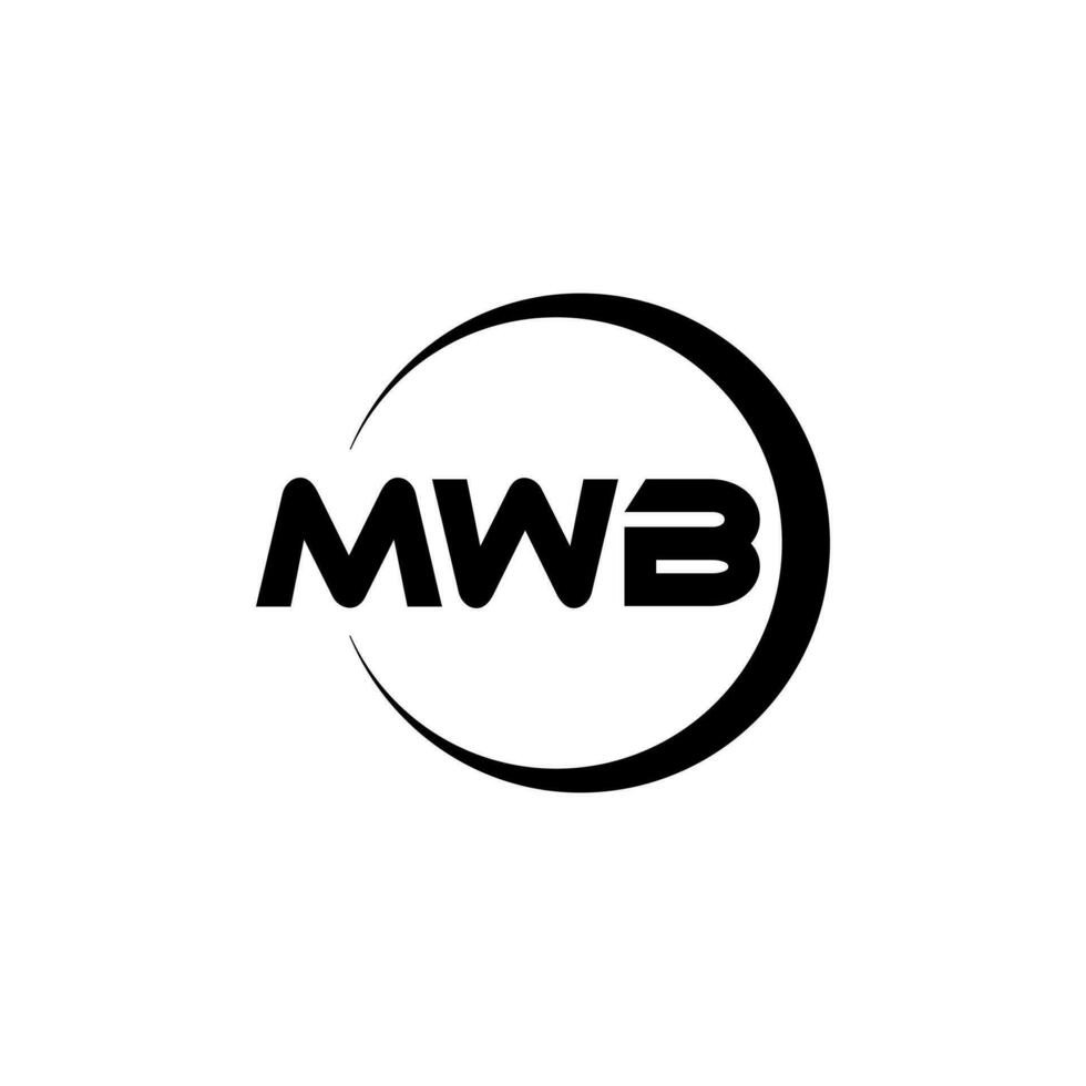 mwb letra logo diseño, inspiración para un único identidad. moderno elegancia y creativo diseño. filigrana tu éxito con el sorprendentes esta logo. vector