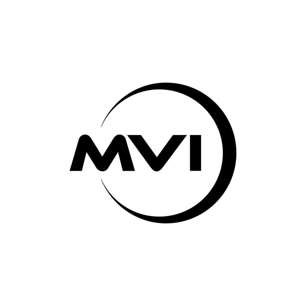 mvi letra logo diseño, inspiración para un único identidad. moderno elegancia y creativo diseño. filigrana tu éxito con el sorprendentes esta logo. vector