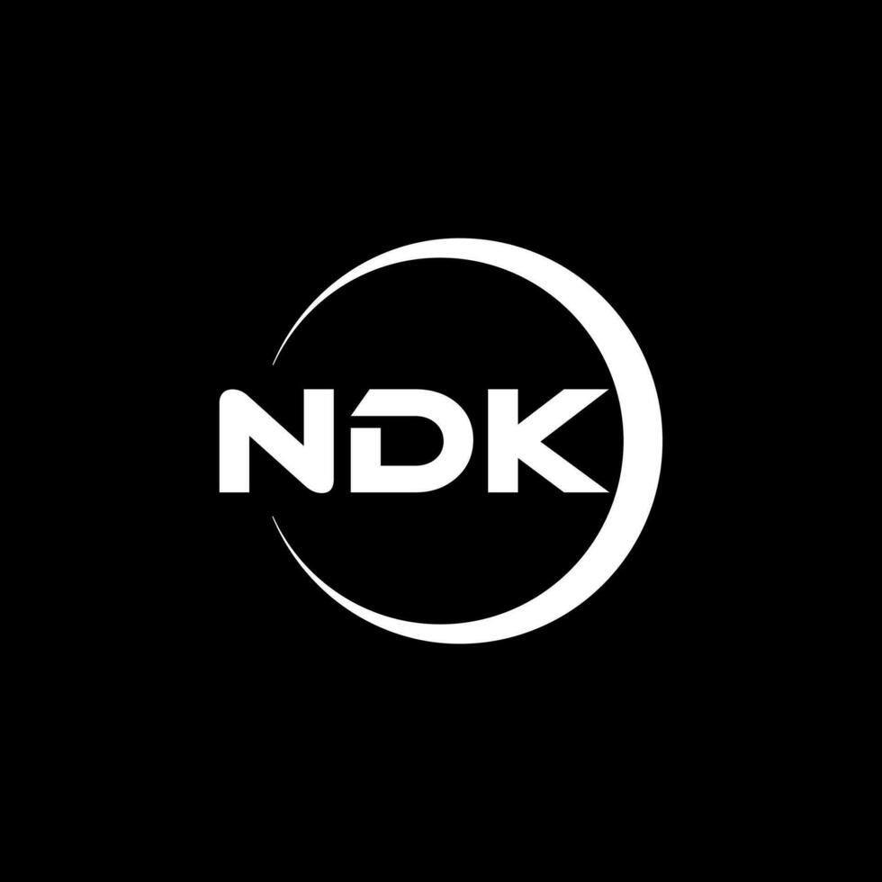 ndk letra logo diseño, inspiración para un único identidad. moderno elegancia y creativo diseño. filigrana tu éxito con el sorprendentes esta logo. vector