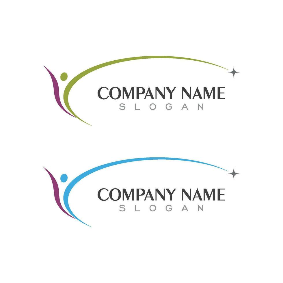 Human character logo sign vector