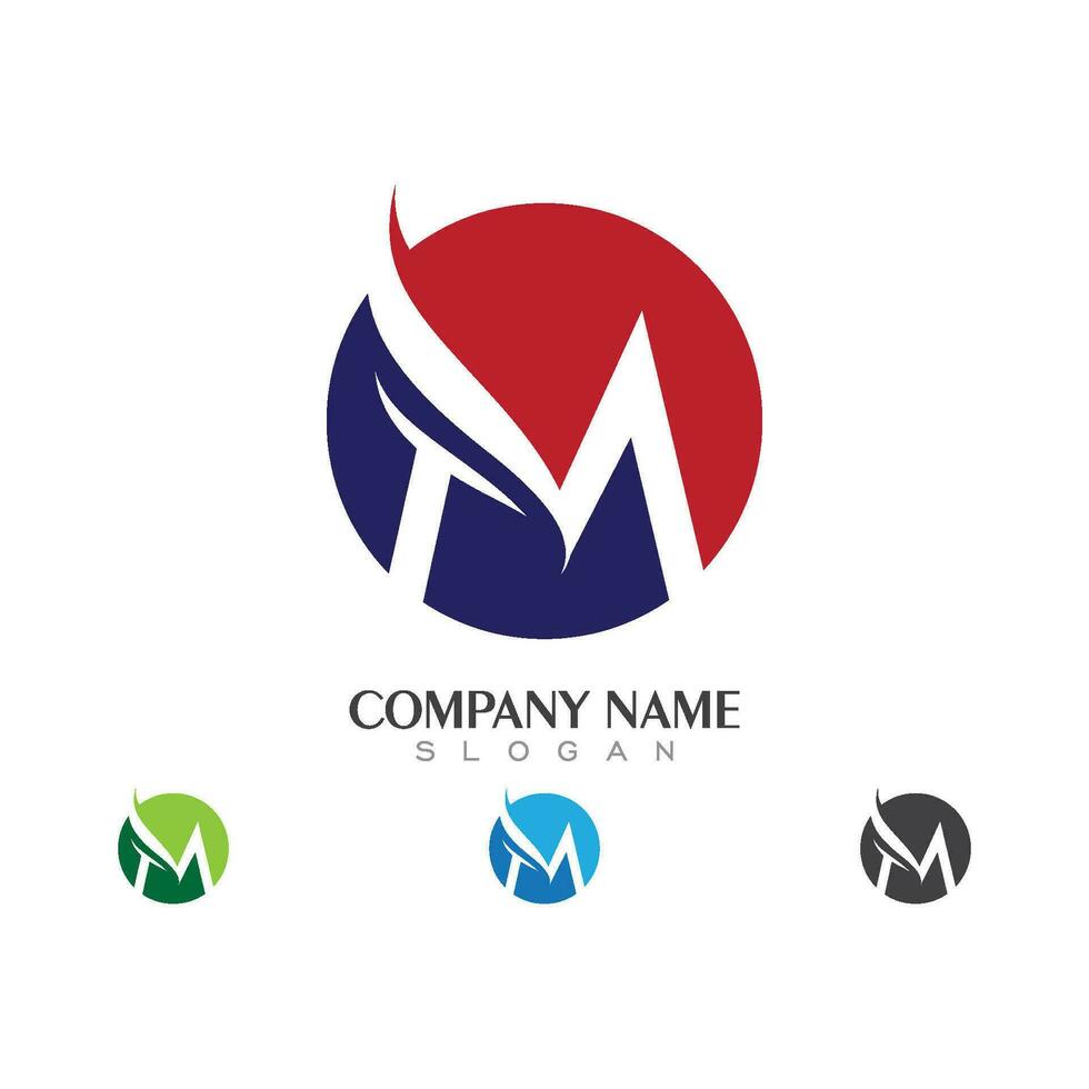 M Letter Logo Template vector