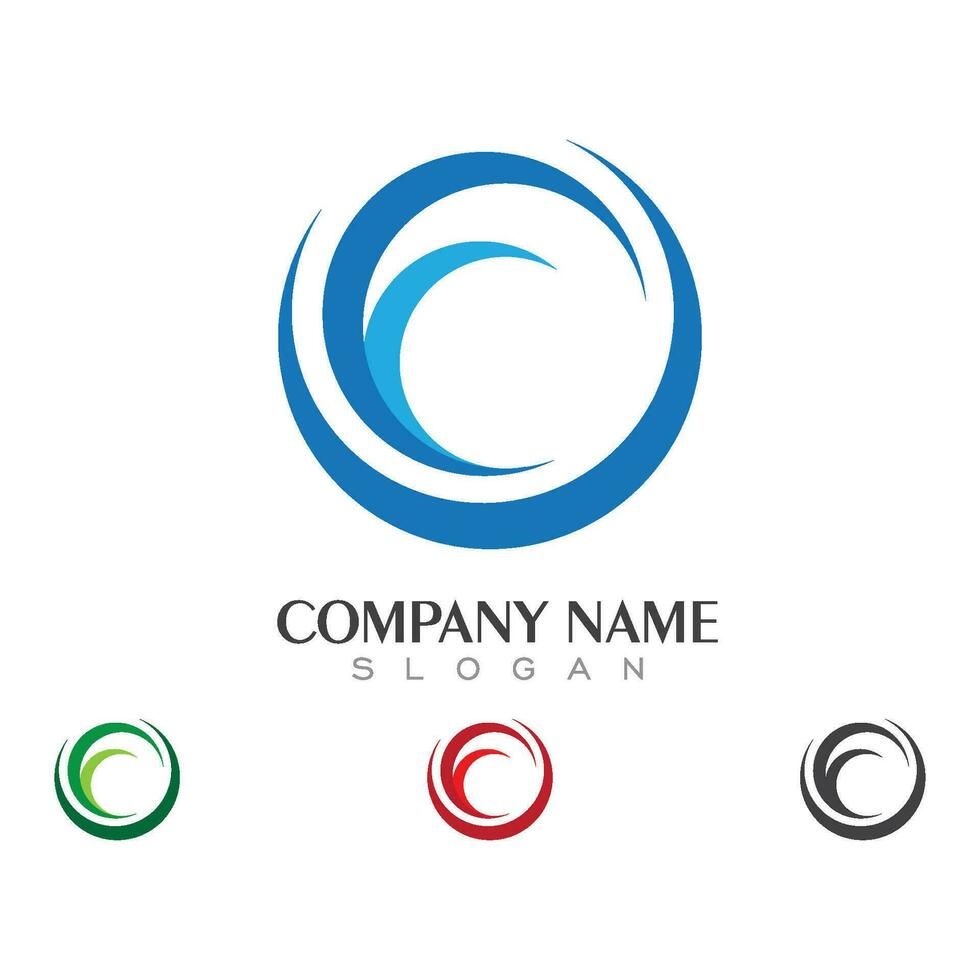 Water wave icon vector
